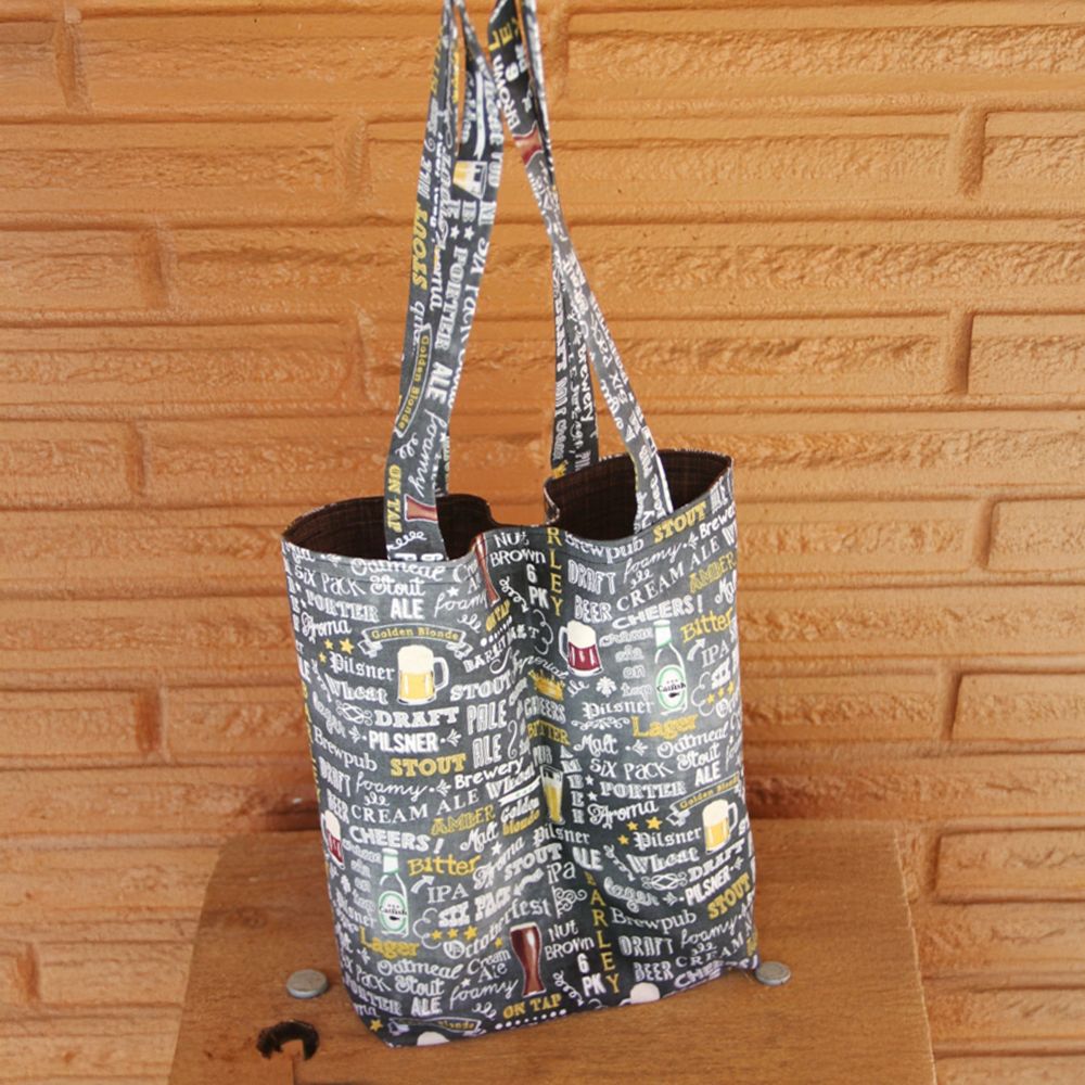 Double Beer or Wine Bag PDF Sewing Pattern