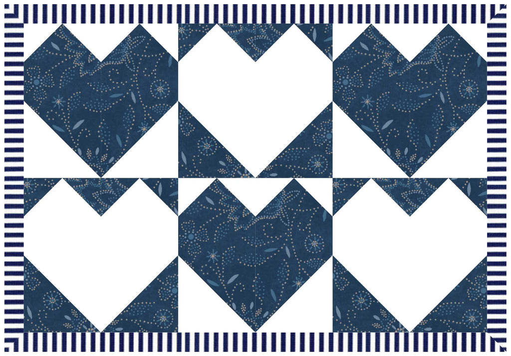 Balanced Hearts Mug Mat PDF Sewing Pattern