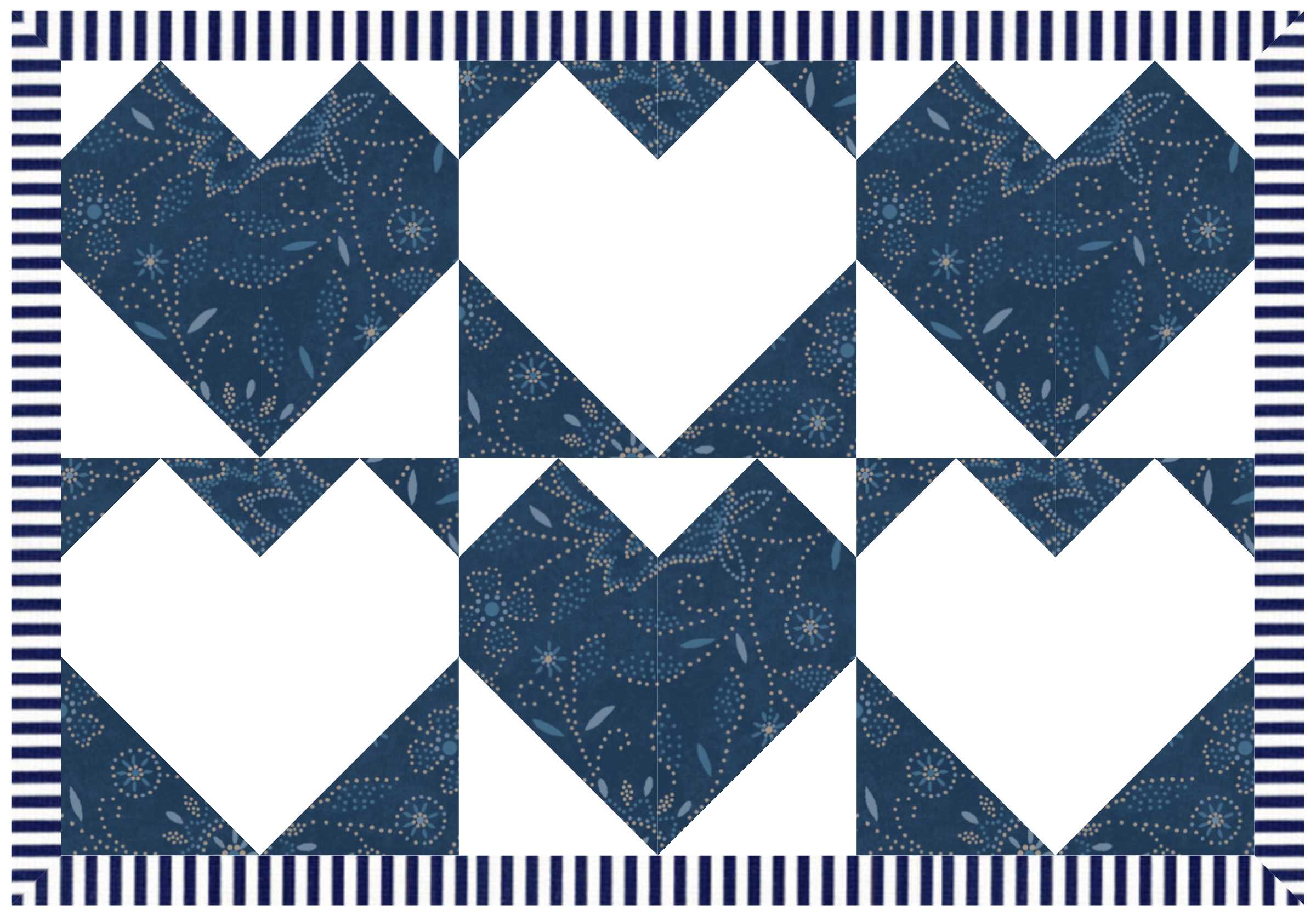 Balanced Hearts Mug Mat PDF Sewing Pattern