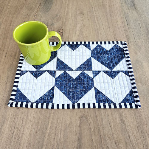 Balanced Hearts Mug Mat PDF Sewing Pattern