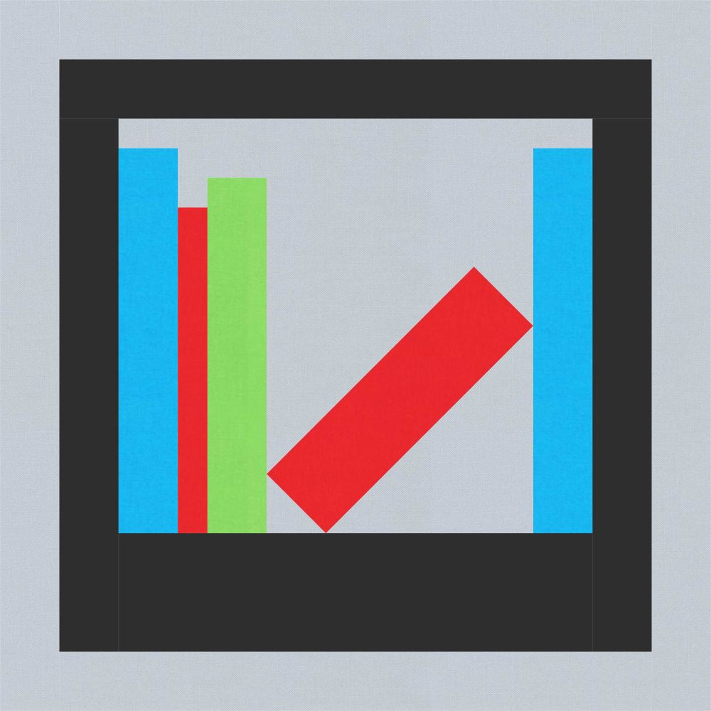 Bookshelf Quilt Block PDF Sewing Pattern