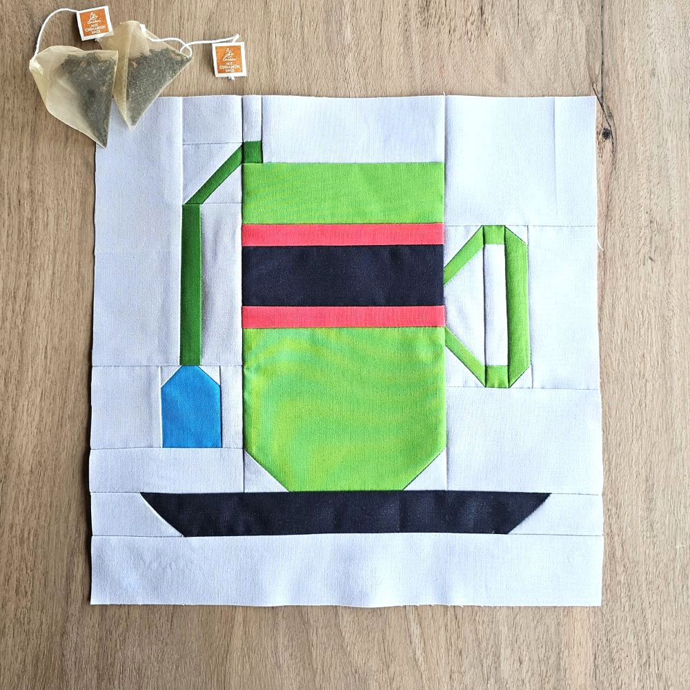 Cup of Tea Quilt Block PDF Sewing Pattern