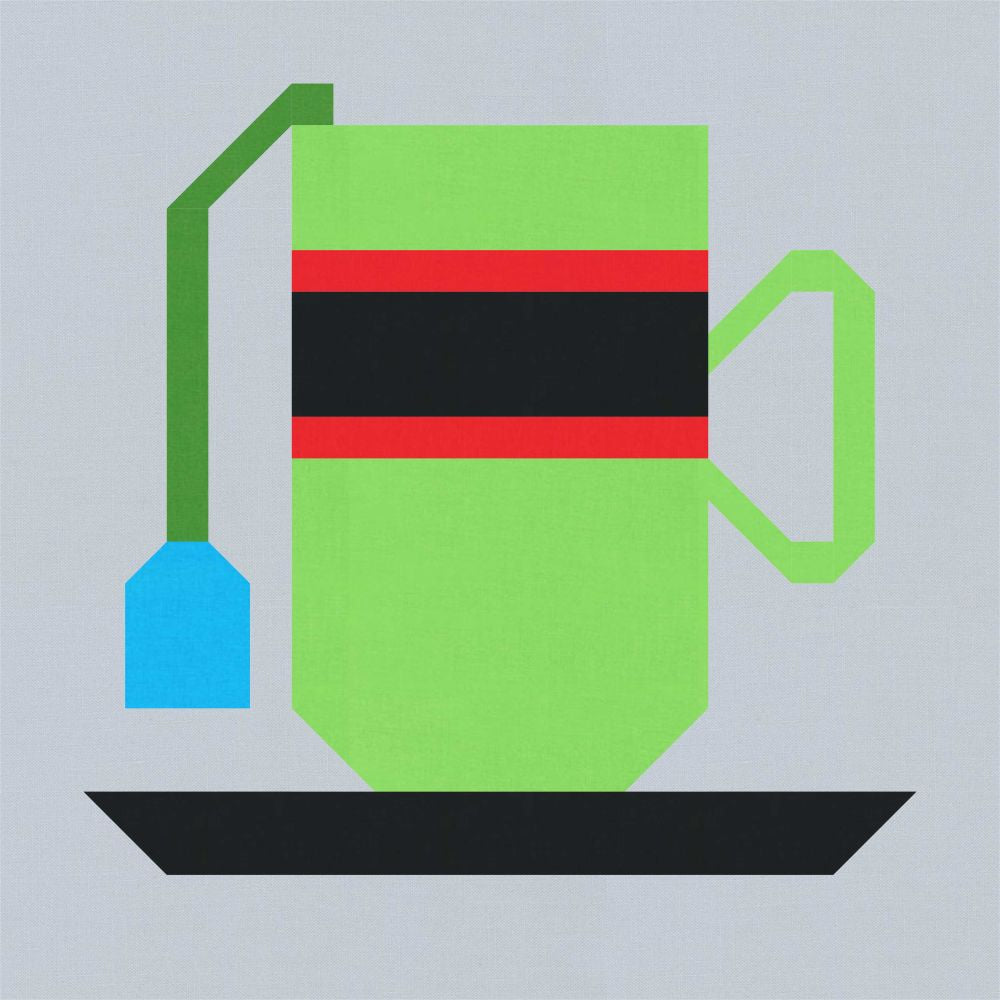 Cup of Tea Quilt Block PDF Sewing Pattern