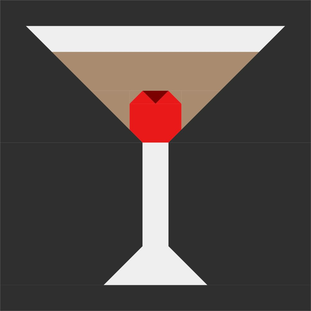 Martini Quilt Block PDF Sewing Pattern