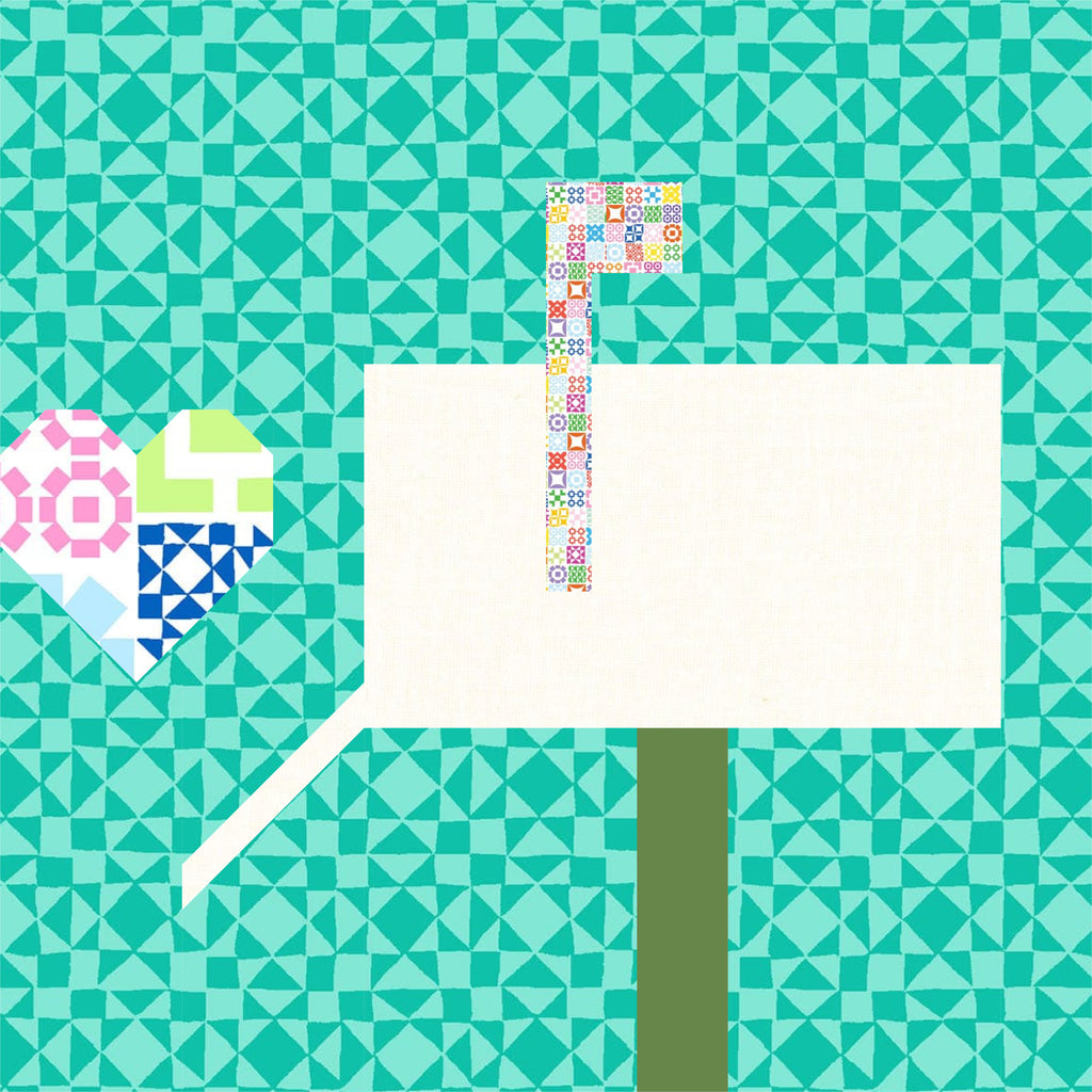 Happy Mail Quilt Block PDF Sewing Pattern