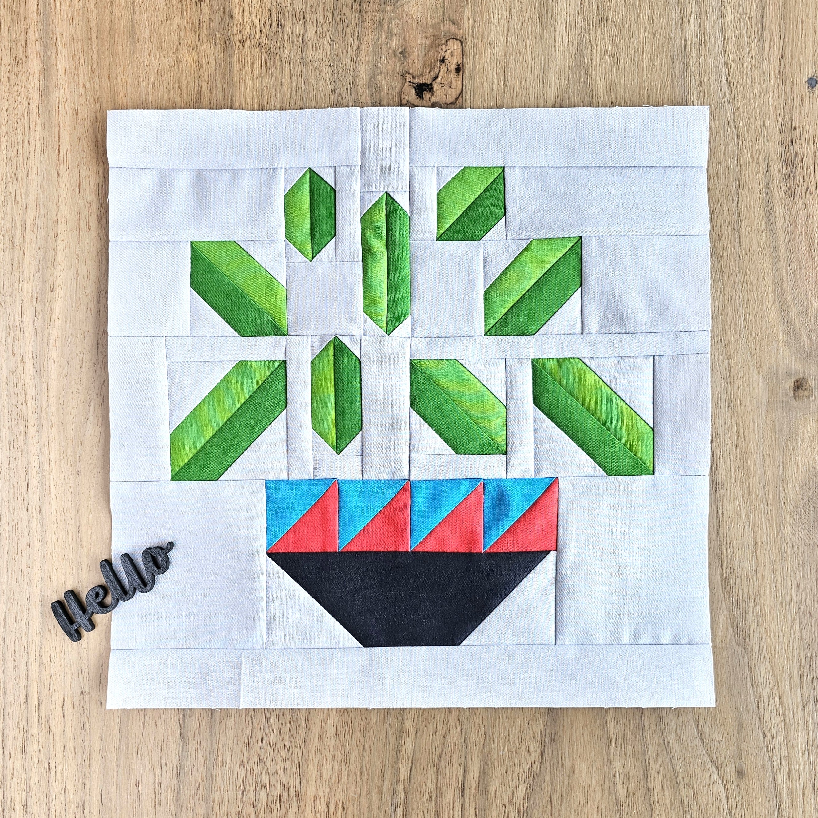 Houseplant Quilt Block PDF Sewing Pattern