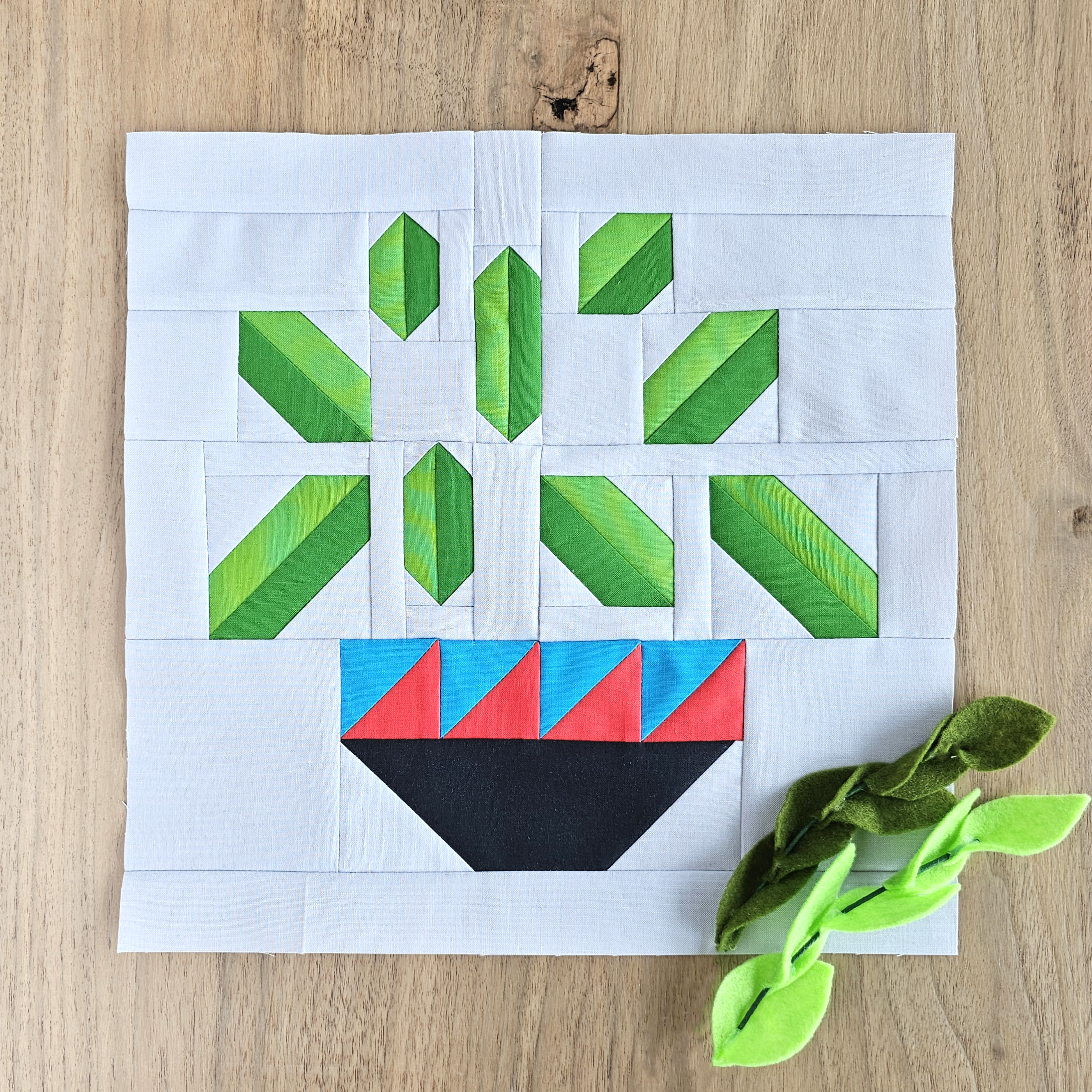 Houseplant Quilt Block PDF Sewing Pattern
