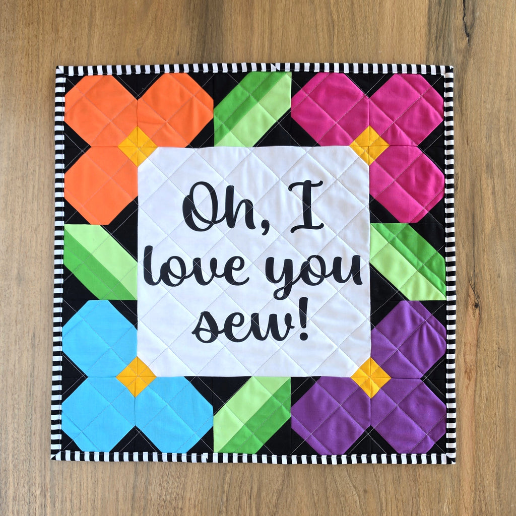 Love You Sew Quilt Pattern and Fabric Panel