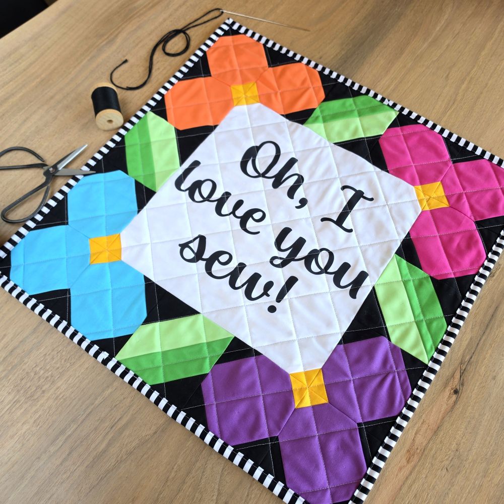 Love You Sew Quilt Pattern and Fabric Panel