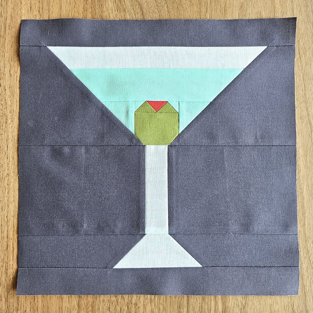 Martini Quilt Block PDF Sewing Pattern