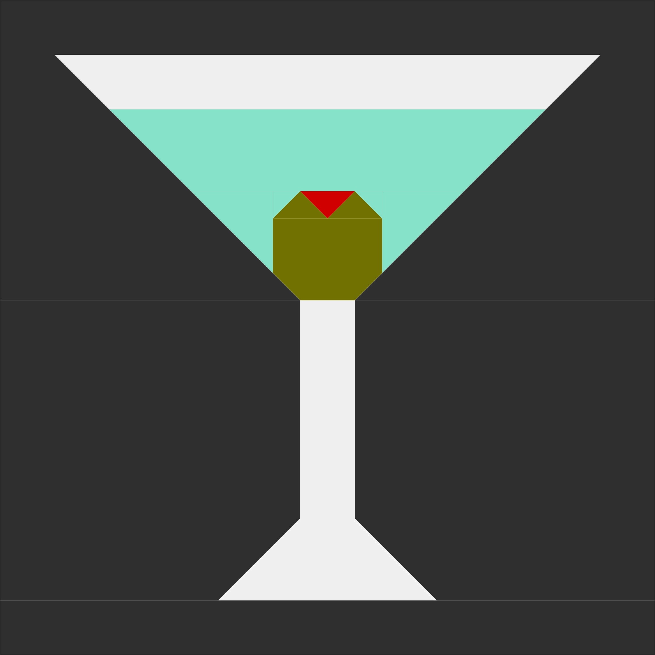 Martini Quilt Block PDF Sewing Pattern