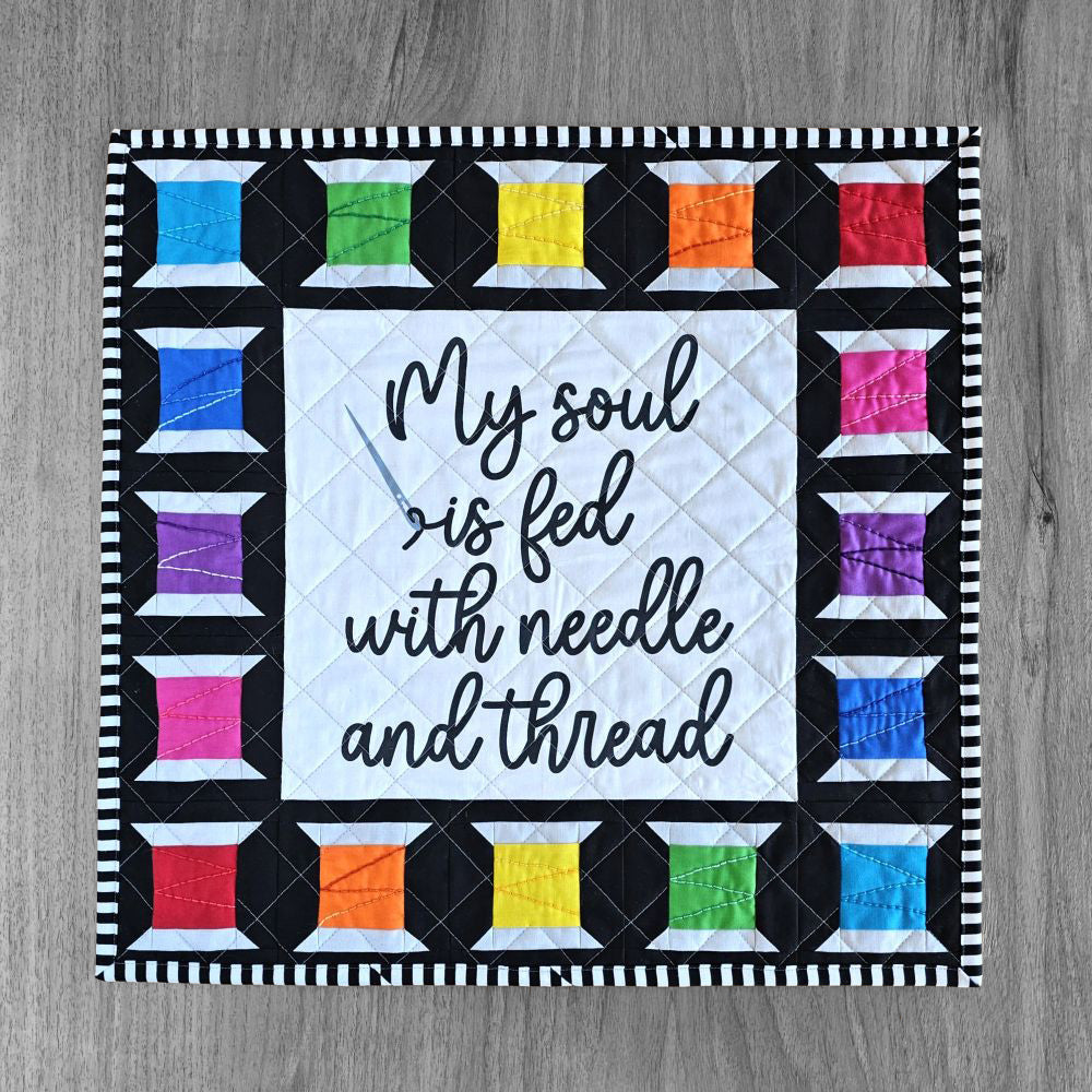 Needle and Thread Quilt Pattern and Fabric Panel