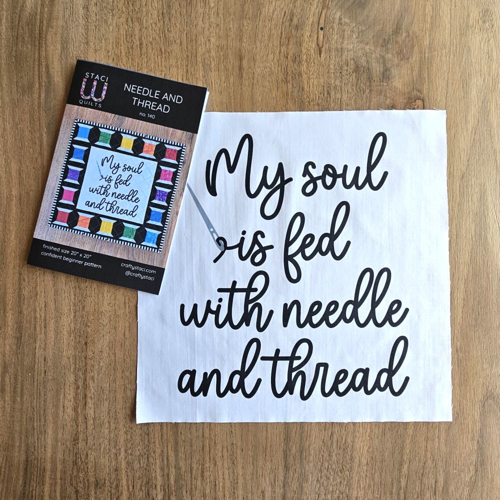 Needle and Thread Quilt Pattern and Fabric Panel