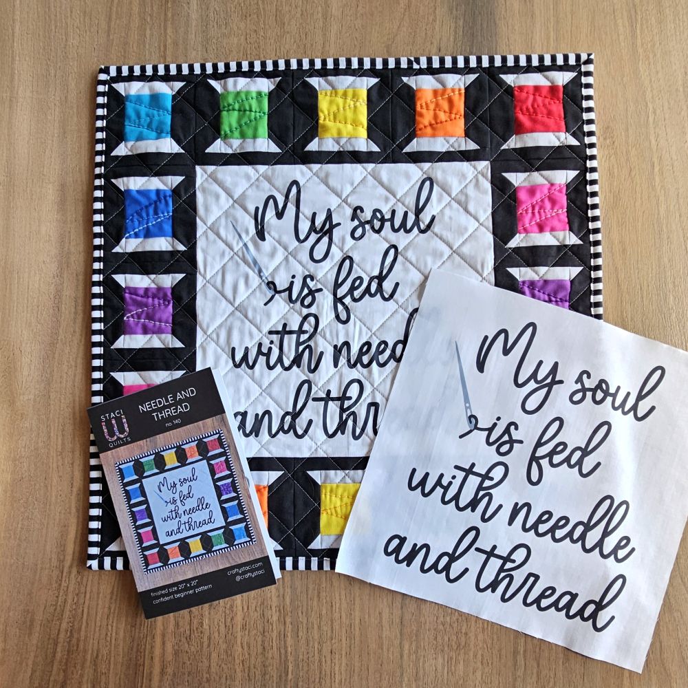 Needle and Thread Quilt Pattern and Fabric Panel