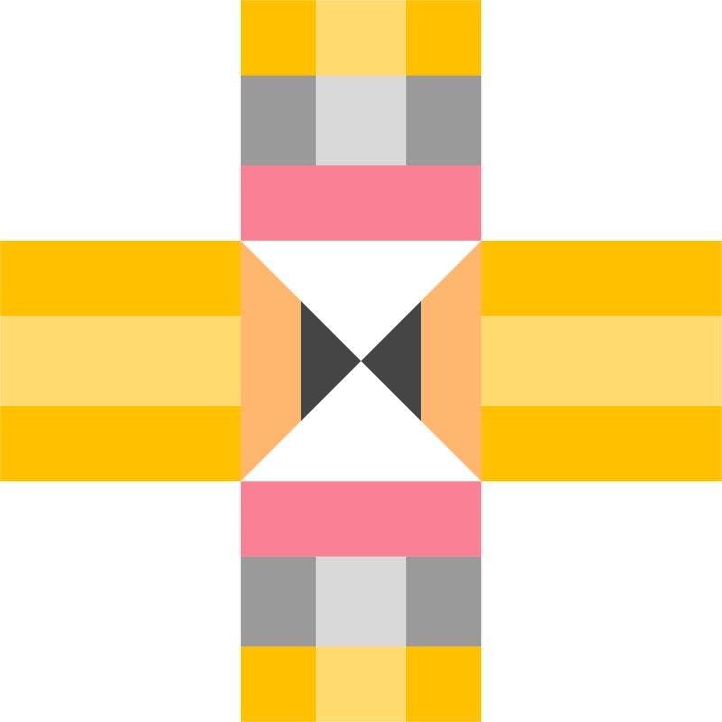 School Pencils Quilt Block PDF Sewing Pattern