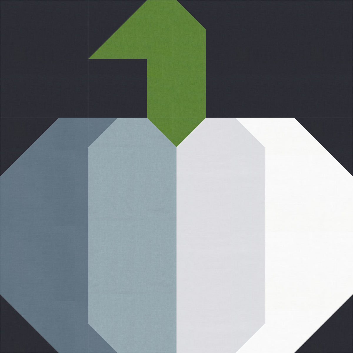 Gray Pumpkin Quilt Block PDF Sewing Pattern