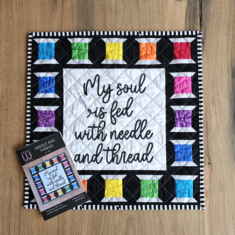 Needle and Thread Quilt Pattern and Fabric Panel