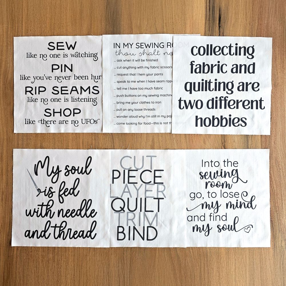 Sewing Room Quilt Panels Six-Pack Bundle