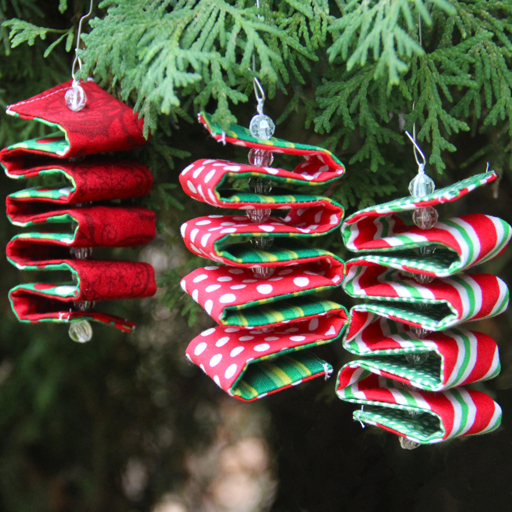 Fabric Ribbon Candy Ornament PDF Sewing Pattern