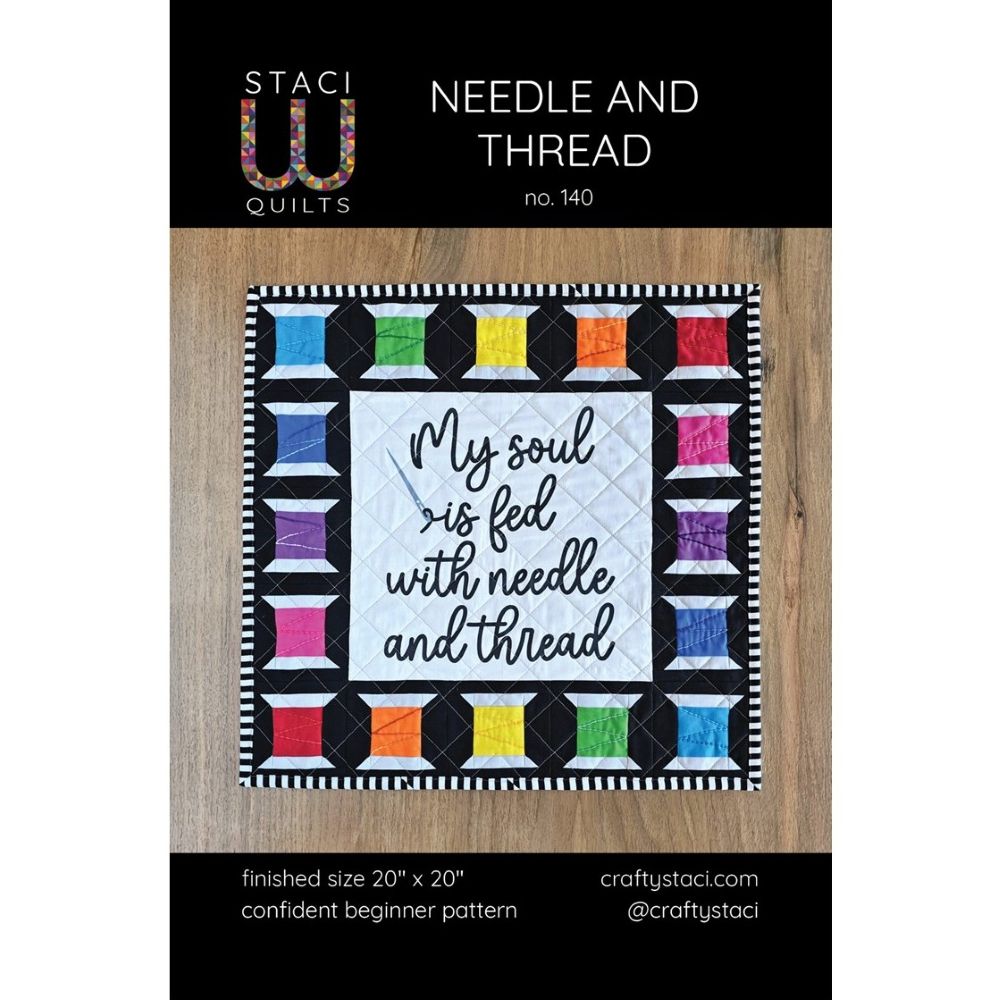 Thread Quilt Block Needle and Thread Quilt Pattern and Fabric Panel – Staci W Quilts