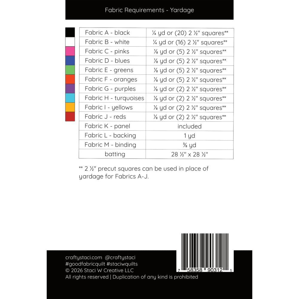 Good Fabric Quilt Pattern and Fabric Panel