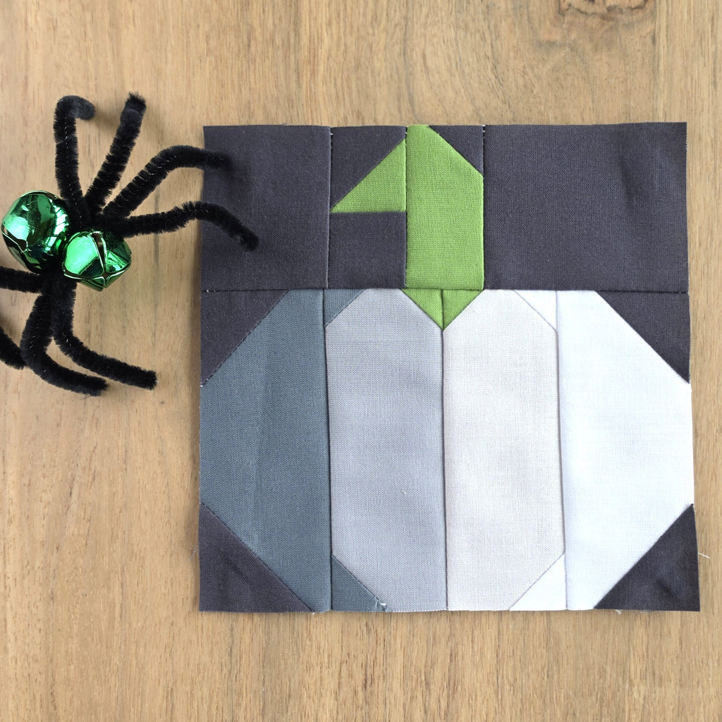 Gray Pumpkin Quilt Block PDF Sewing Pattern