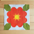 Summer Flower Quilt Block PDF Sewing Pattern