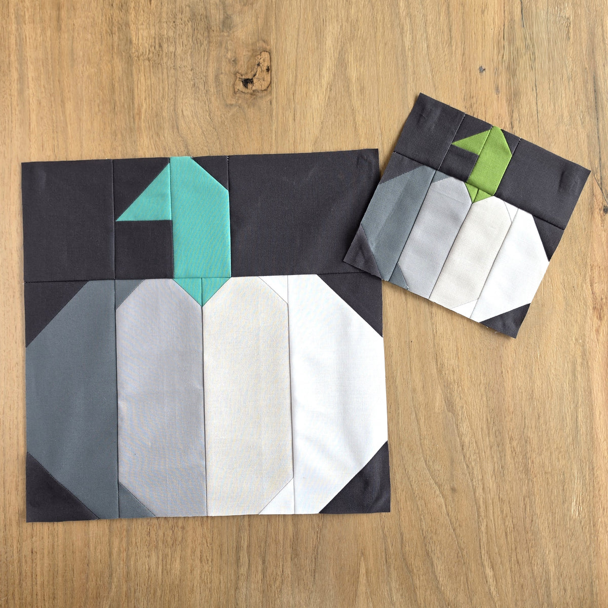 Gray Pumpkin Quilt Block PDF Sewing Pattern