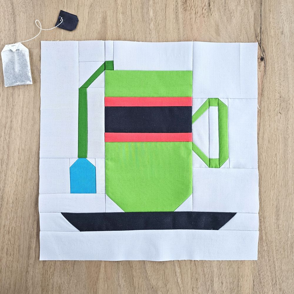 Cup of Tea Quilt Block PDF Sewing Pattern