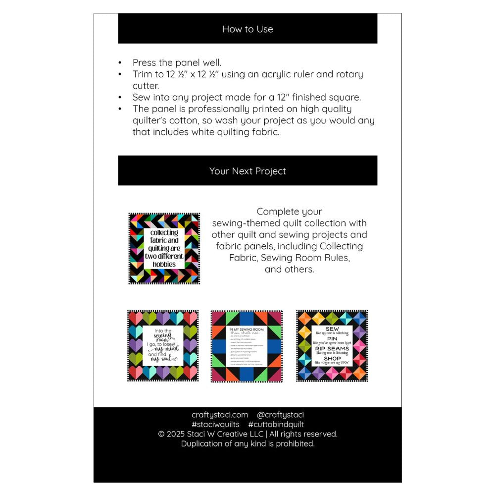 Cut to Bind Fabric Panel