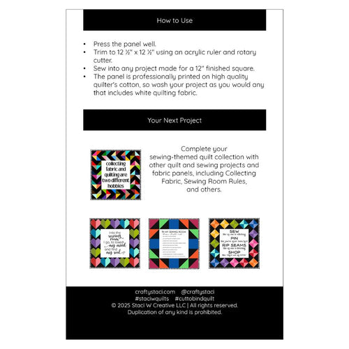 Cut to Bind Fabric Panel