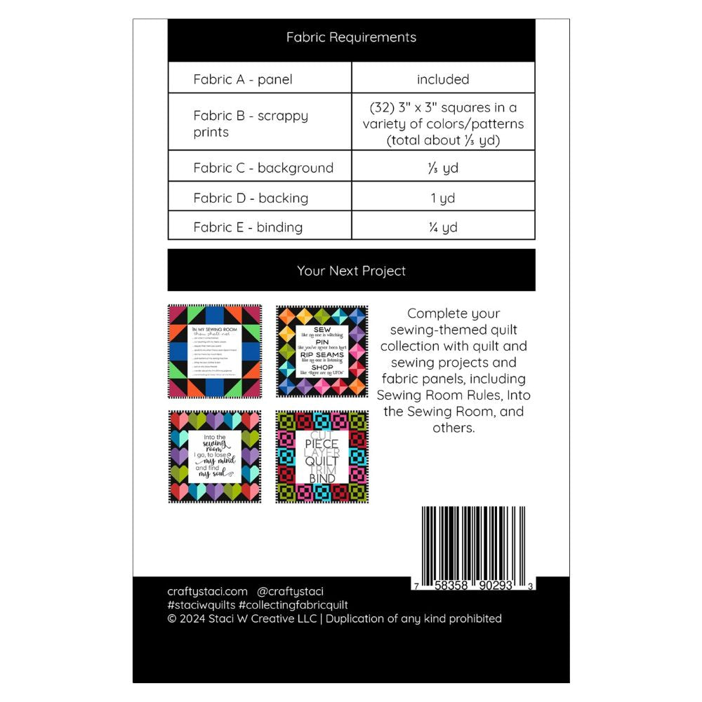 Collecting Fabric Quilt Pattern and Fabric Panel