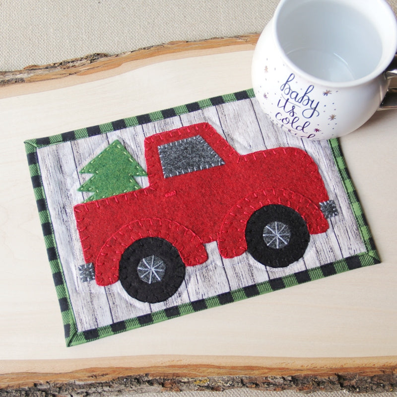 Red Truck Mug Mat PDF Sewing Pattern