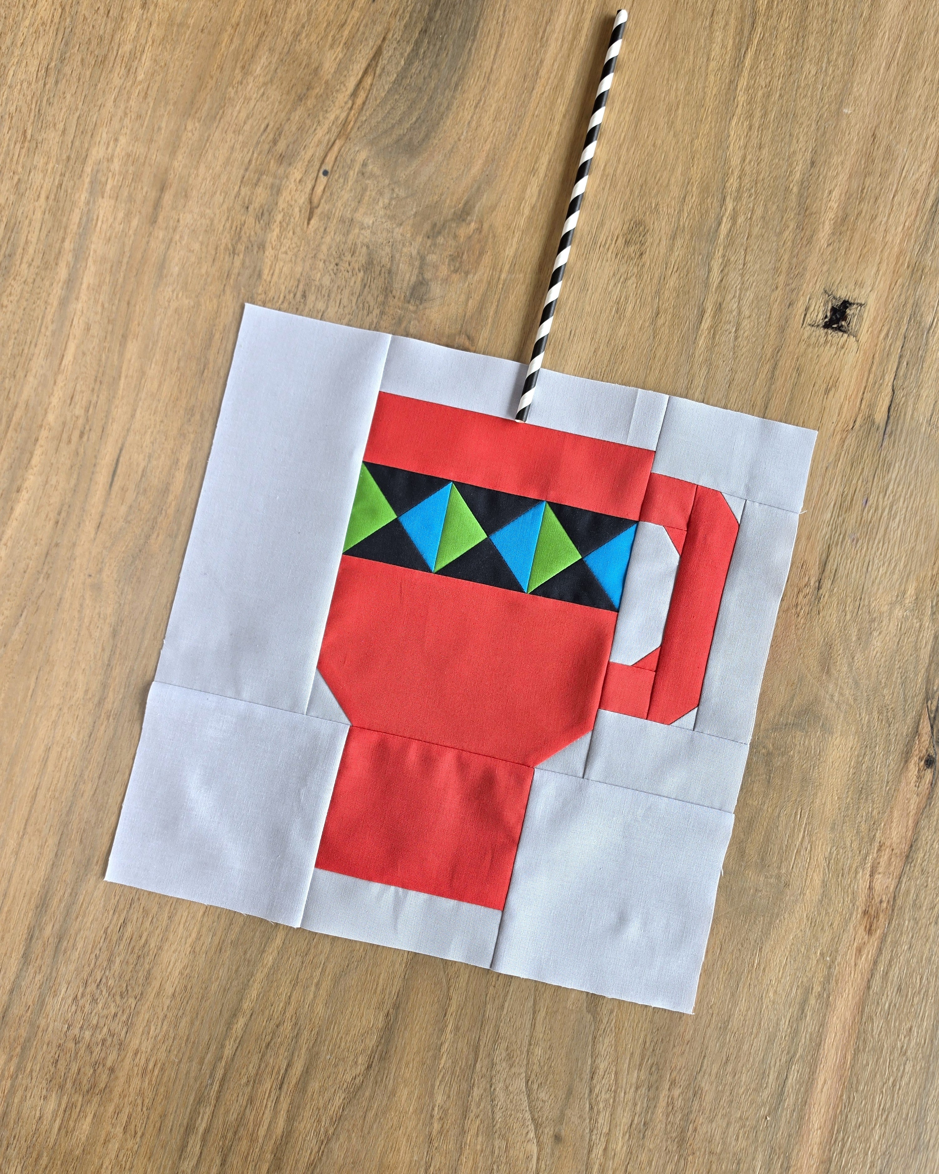 Water Sipper Quilt Block PDF Sewing Pattern